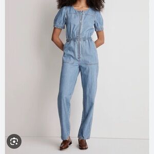 Madewell Women's Blue Denim Jumpsuit